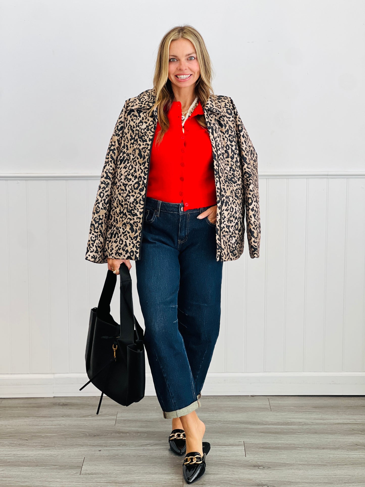 Leopard Print Jacket (Reg. and Plus)