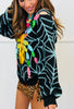 Queen Of Sparkles Black Multi Spider on Web Cardigan (Reg. and Plus)
