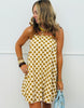 Camel Polka Dot Mini Dress (Reg & Plus)