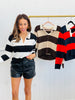 Rugby Stripe Pullover Sweater Top (Reg)-3 Colors