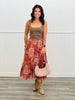 Pink Multi Floral Organza Midi Skirt (Reg.)