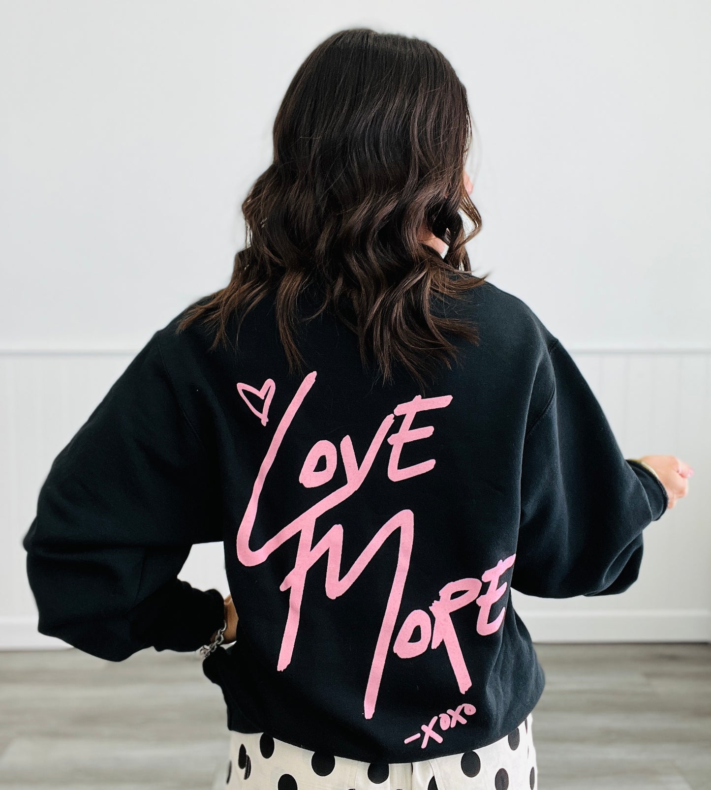 Less Hate Love More Sweatshirt (Reg. and Plus)