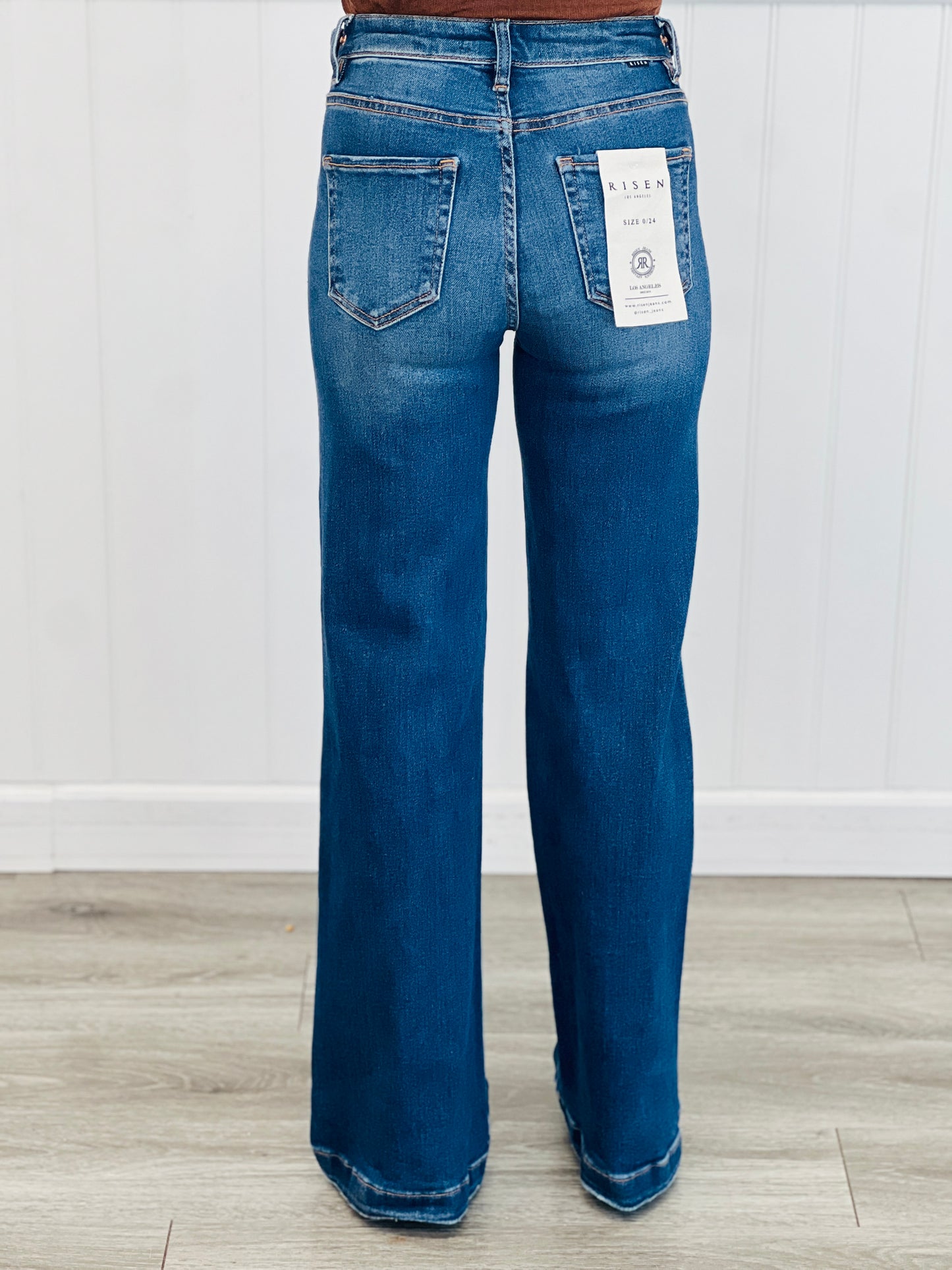 Risen Tummy Control Wonderfully Wide Leg Jeans (Reg & Plus)