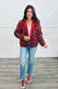 Red Vintage Plaid Quilted Jacket (Reg.)