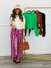 Linear Textured Knit Sweater Top (Reg.) - 4 Colors