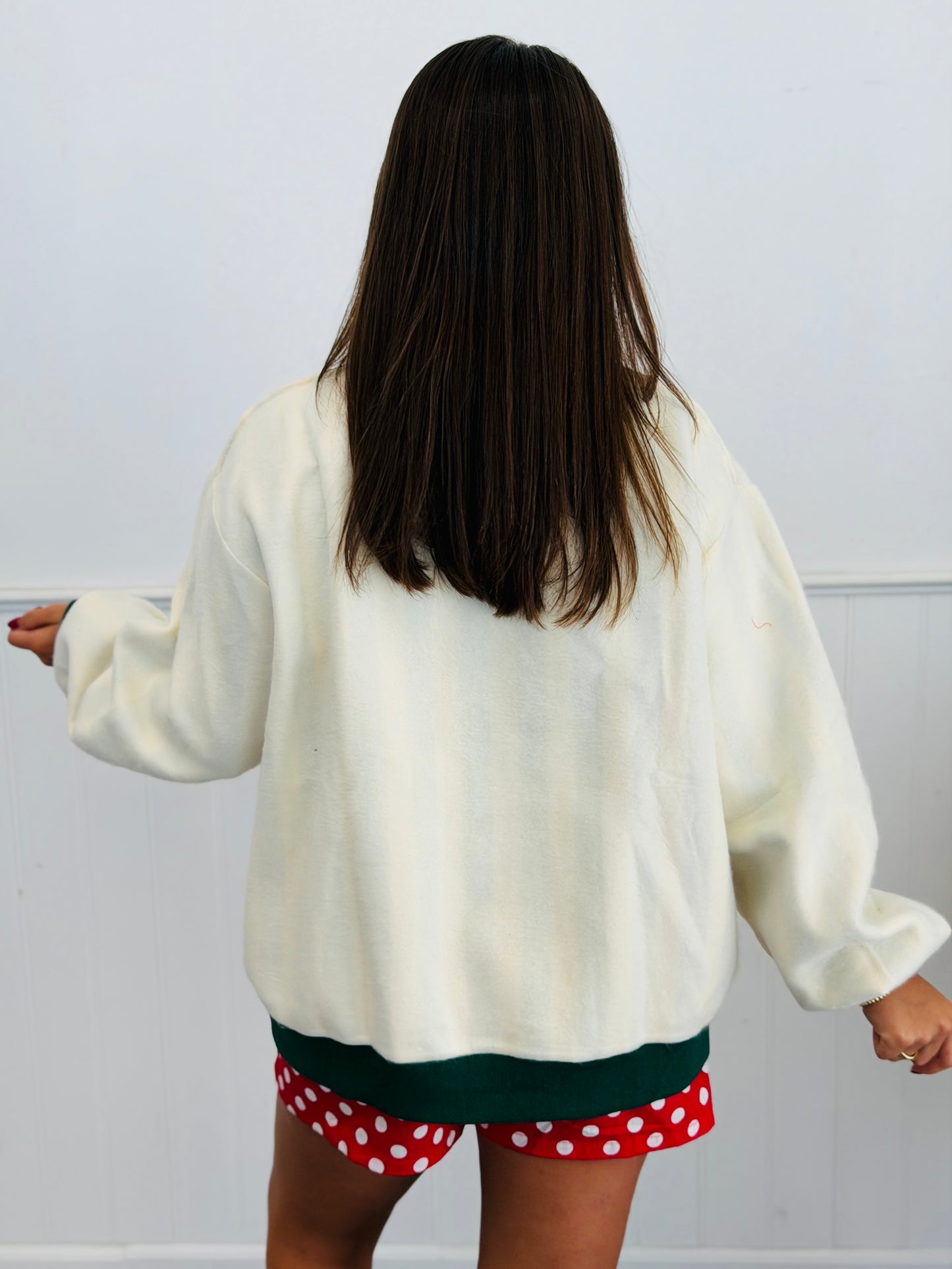 Hunter/Ivory Merry or Stripe Reversible Sweatshirt (Reg.)