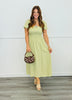 Light Kiwi Tiered Midi Dress (Reg.)