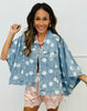 Denim Polka Dot Cape Jacket (Reg.)
