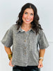 Leopard Denim Button Up Top (Reg.)