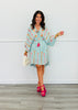 POL Seafoam Goddess Embroidered Mini Dress (Reg.)