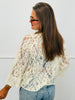 Sheer Lace Tie Neck Blouse (Reg.) - 2 Colors