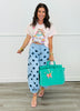 Lt Blue/Navy Polka Dot Balloon Pants (Reg. and Plus)