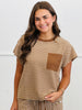 Striped Mineral Washed Short Sleeve Top (Reg.) - 2 Colors