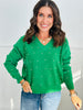 Textured Pearl Embroidery Sweater (Reg.)- 4 Colors