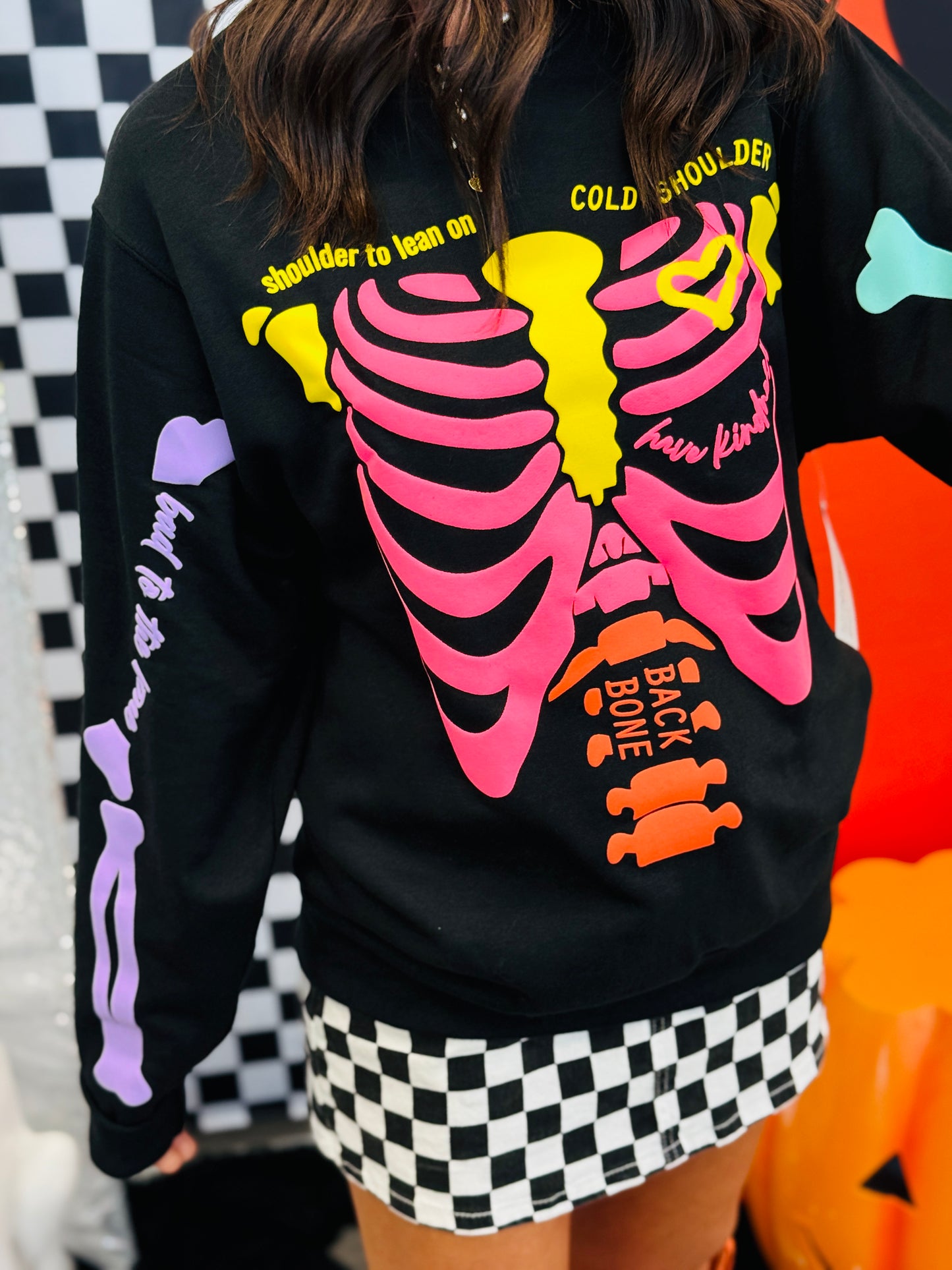 Neon Skeleton Sweatshirt (Reg. and Plus)