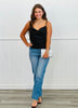 Black  Rhinestone Cowl Cami Top (Reg & Plus)