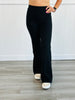 Stretchy High Waist Flared Pants (Reg & Plus)- 2 Colors