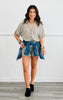 Olive Button Down Romper (Reg.)
