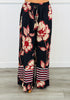 Fall Black Bloom Floral Palazzo Pants (Reg. and Plus)