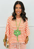 Orange Stripe Terry Cloth Top (Reg.)