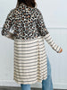 Color Block Leopard & Stripes Longline Cardigan (Reg & Plus)