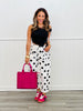 Polka Dot Bow Barrel Pants (Reg & Plus)-2 Colors