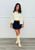 Cream/Navy Polka Dot Barn Jacket (Reg.)
