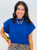 Mock Neck Knit Short Sleeve Top (Reg & Plus)-2 Colors