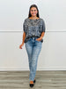 Metallic Leopard Print Blouse (Reg.)- 2 Colors