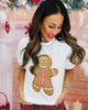 Gingerbread Man Patch Puff Sleeve Top (Reg. and Plus)
