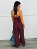 Burgundy/Pink Polka Dot Jumpsuit (Reg.)