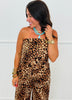 Medium Brown Leopard Wide Leg Jumpsuit (Reg.)