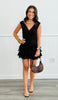 Black Vintage Lace Tiered Shorts (Reg.)