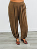 Brown Emery Smocked Harem Pants (Reg.)