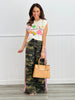 Washed Camo Lace Side Stripe Pants (Reg & Plus)