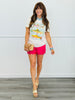 Pink Sorbet Lace Trim Shorts (Reg)
