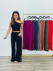 Dear Scarlett Magic Gold Button Wide Leg Pants (Reg. and Plus) - 7 Colors