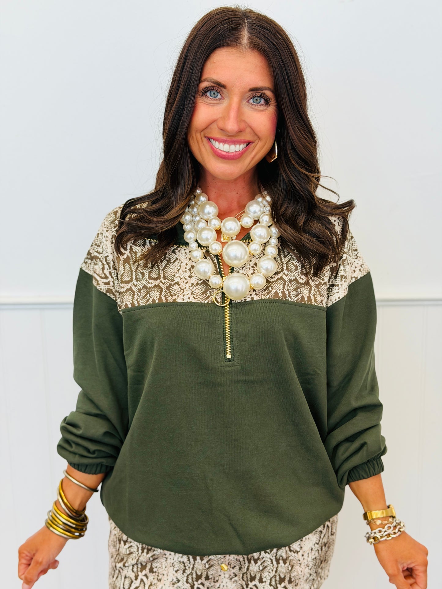 Sylvie Snake Mia Pullover (Reg. and Plus)