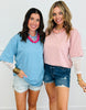Lace Long Sleeve Layered Tee Top (Reg.)-2 Colors