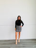 Brushed Plaid Mini Skirt (Reg.)- 2 Colors