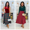 Plaid Perfection Midi Skirt (Reg.)-2 Colors
