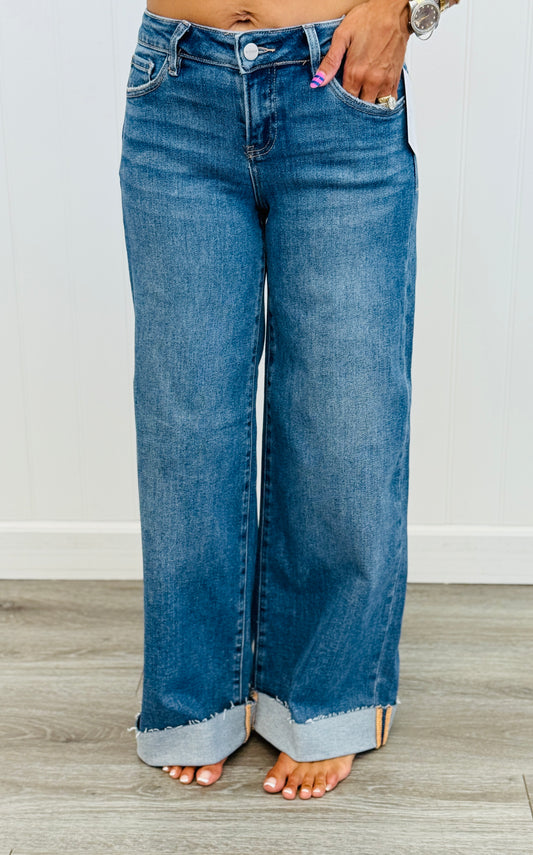 Risen All Time Low Rise Wide Ankle Jeans (Reg & Plus)