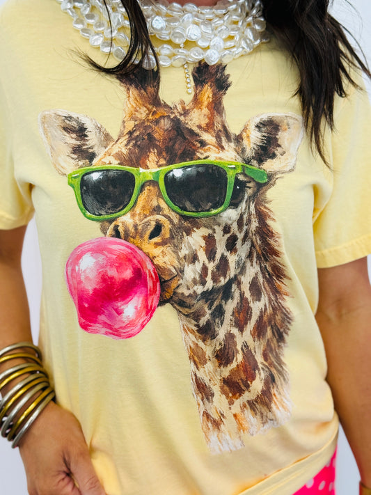 Pop Star Giraffe Graphic Tee (Reg. and Plus)