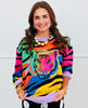 Queen Of Sparkles Rainbow Sequin Tiger Sweater (Reg. and Plus)