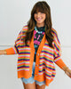 Orange Multi Stripe Oversized Cardigan (Reg.)