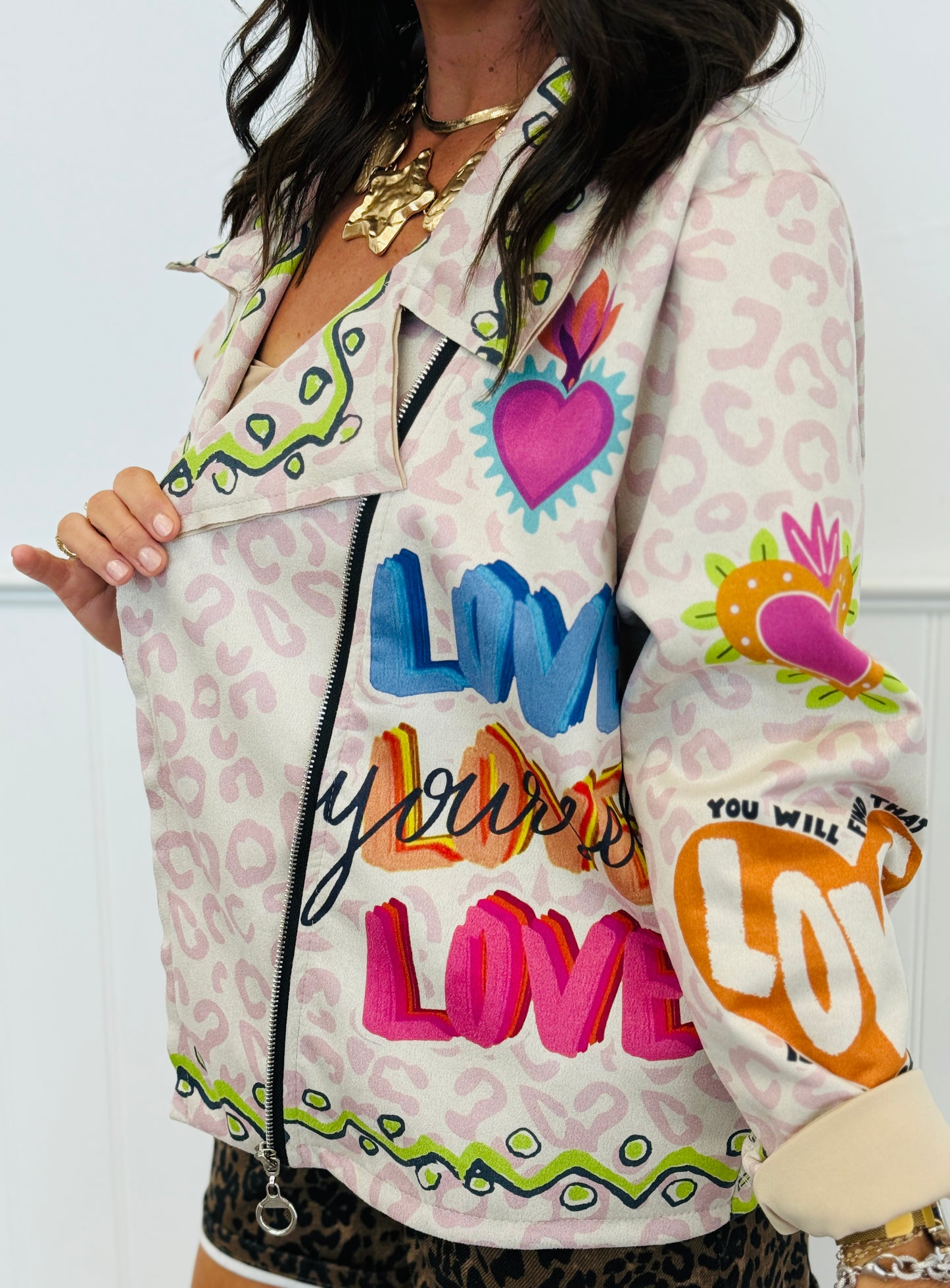 Leopard Love Moto Jacket (One Size)