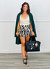 Zebra Print Shirt & Shorts Set (Reg & Plus)