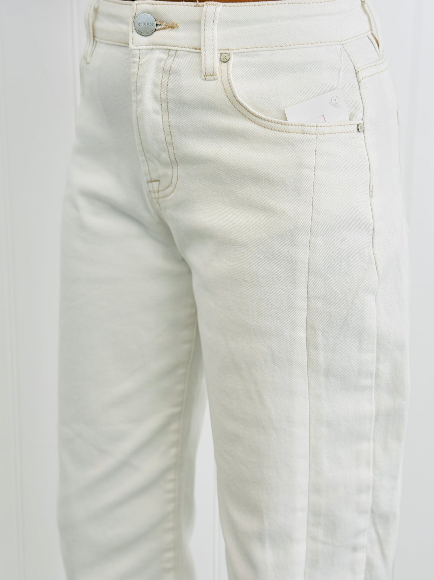 Risen Cream Rock The Night Away Barrel Jeans (Reg & Plus)