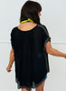 Semi Sheer Rhinestone Top (Reg. and Plus)-4 Colors