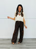 Beige Semi Sheer Overlay Top & Maxi Skirt Set (Reg.)